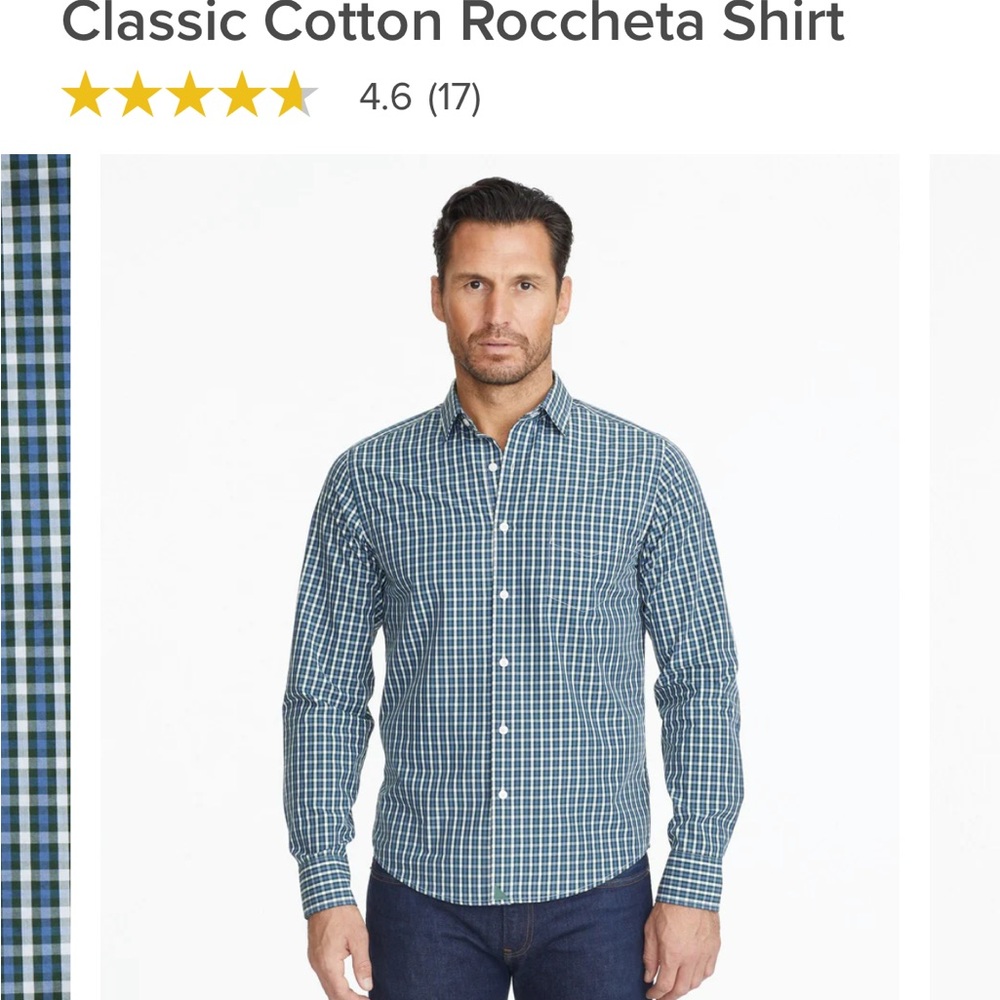 UNTUCKit Blue and Green Checkered Shirt